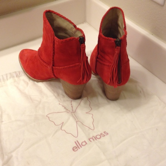 Red Suede Booties! - Picture 2 of 4